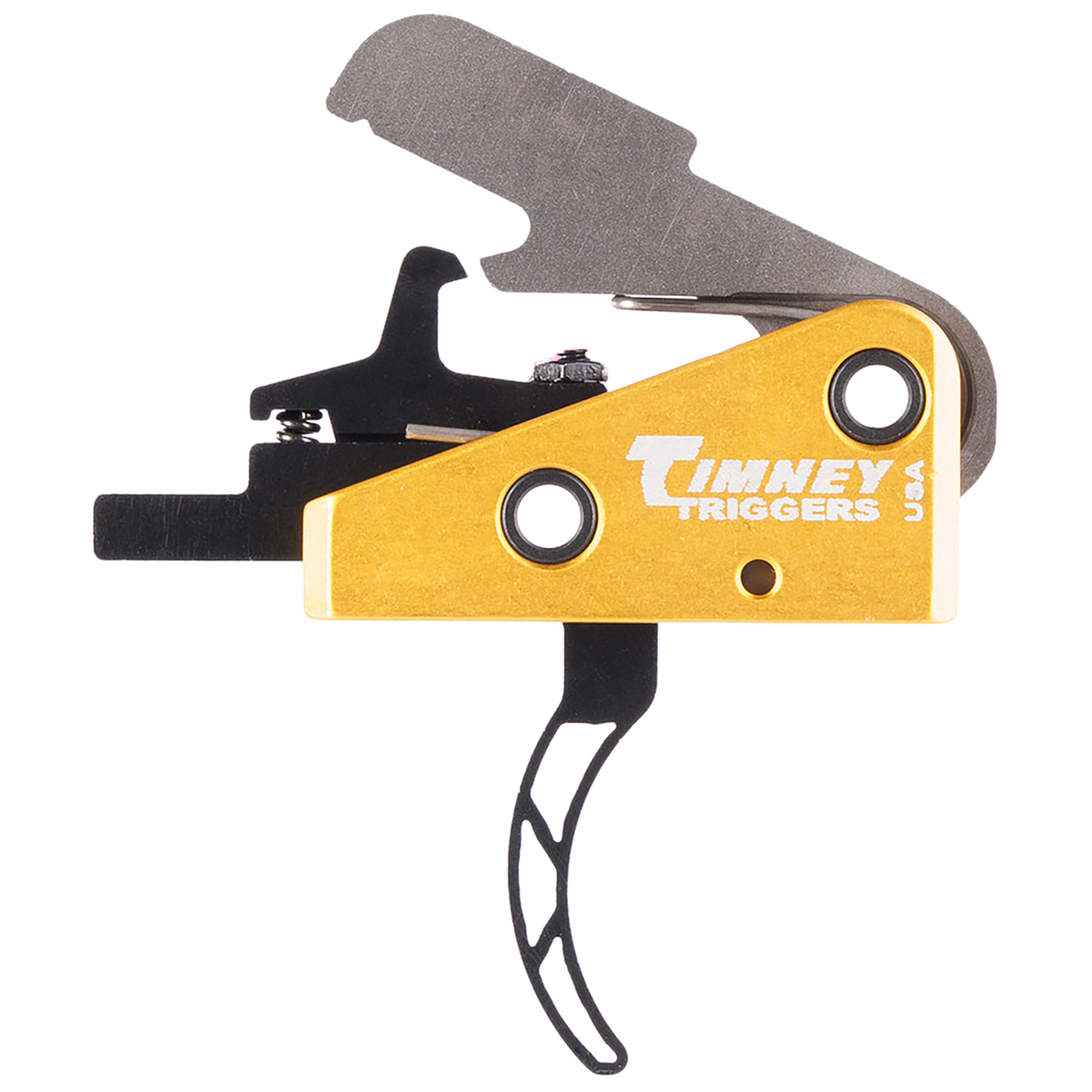 Timney Triggers 661S Competition Trigger Single-Stage Skeletonized Curved 3 lb Drop-In AR-15 Small Pin - Black/Gold