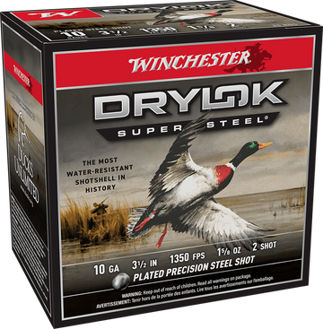 Winchester Ammo Drylok Super Steel Magnum 10 Gauge 3.5" 1-5/8 oz #2 Shot 25 Rd - Box or Case