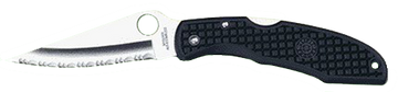 Spyderco C10SBK Endura 4 Lightweight 3.75 VG-10 Stainless Steel Serrated Clip Point FRN Black Handle Folding