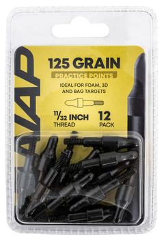 NAP 3D Practice Points Field Tips Fixed 125gr Black - 12 Pack