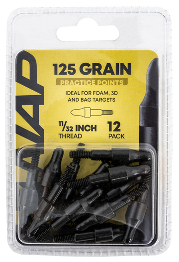NAP 3D Practice Points Field Tips Fixed 125gr Black - 12 Pack