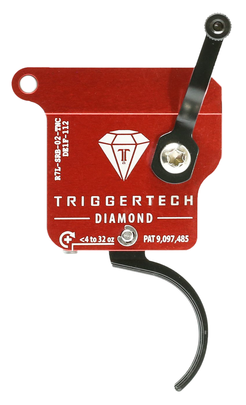 TriggerTech Diamond Remington 700 Single-Stage Traditional Curved Trigger - 0.30-2 lbs - Left Hand - Without Bolt Release