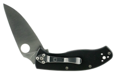 Spyderco C122GP Tenacious 3.39" 8Cr13MoV Drop Point Plain Edge Black G10 Folding Knife