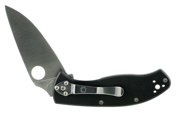 Spyderco C122GP Tenacious 3.39" 8Cr13MoV Drop Point Plain Edge Black G10 Folding Knife