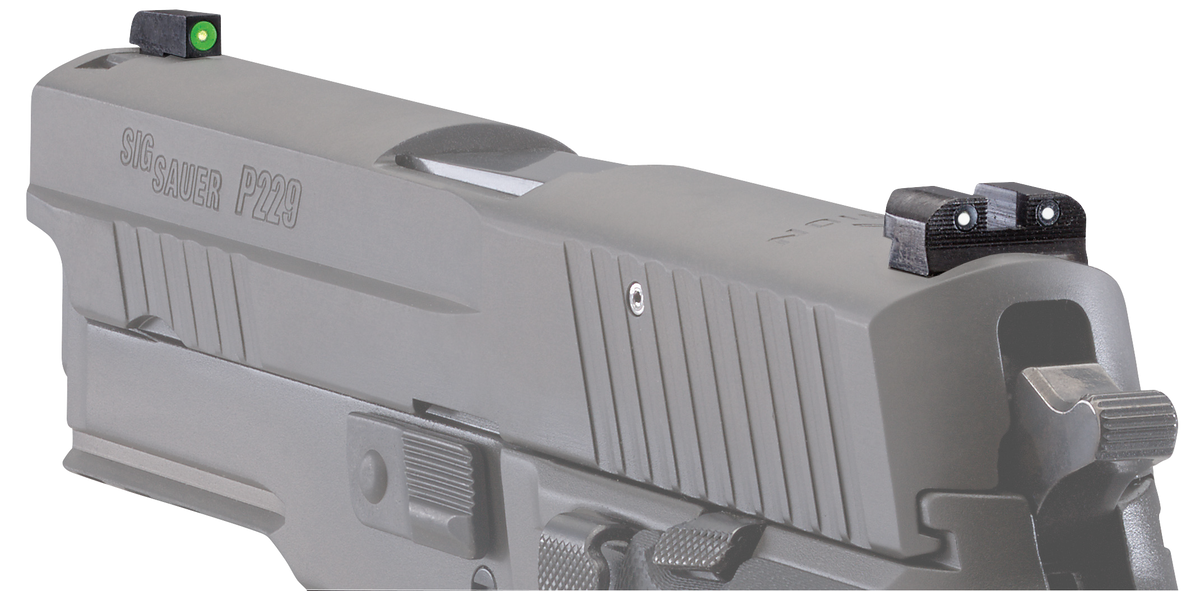 Sig Sauer Electro-Optics X-Ray3 Day/Night Sight Set Green Tritium #6 Front/Square Notch #8 Rear - Sig P238