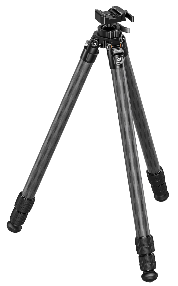 Leofoto USA ST-323CX Integrated Ballhead ST-X Tripod 6.30"-64.60" Black Aluminum