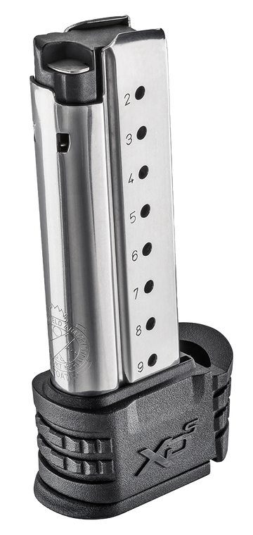 Springfield Armory XD-S 9mm Luger 9rd Extended Magazine w/ X-Tension Sleeve - Stainless