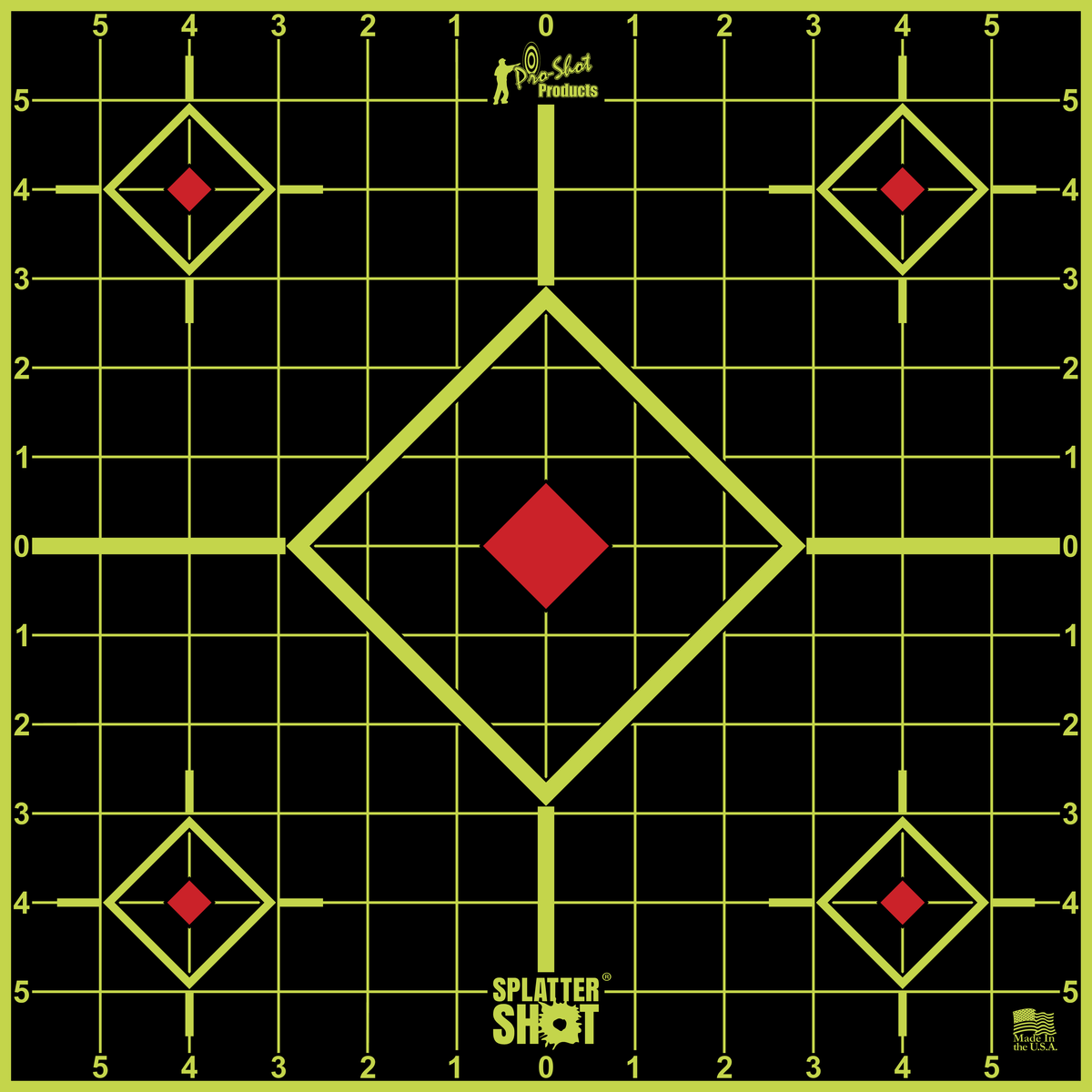 Pro-Shot SplatterShot Sight-In 12" 5-Diamond Self-Adhesive Paper Target - 5 Pack