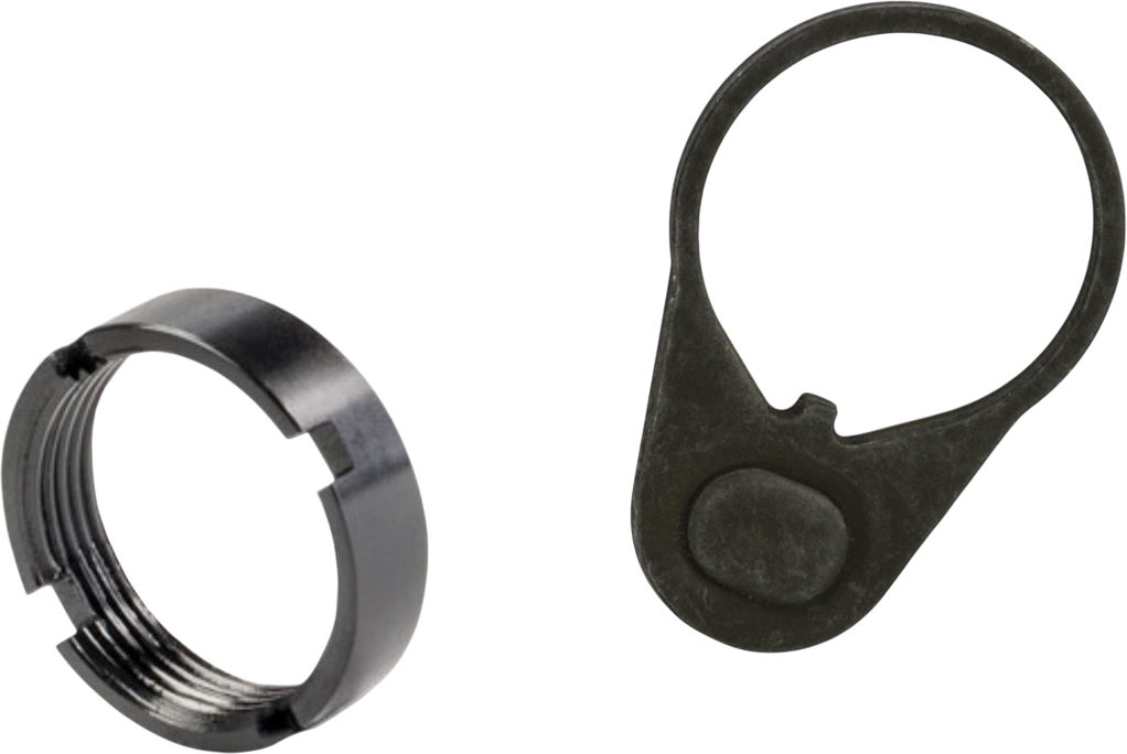 White Label Armory Mil-Spec End Plate Kit - Black Aluminum/Steel AR-15