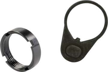 White Label Armory Mil-Spec End Plate Kit - Black Aluminum/Steel AR-15