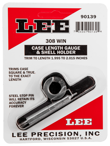 Lee 90139 Case Length Gauge w/ Shell Holder 308 Win