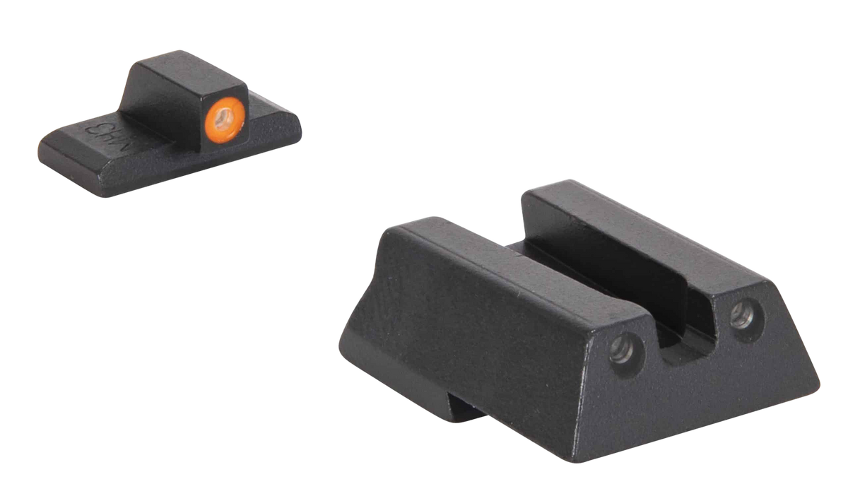 Meprolight Hyper-Bright Green/Orange Front Green/Black Rear Tritium Night Sight Set - HK VP9/HK45/HK45C/P30/SFP9