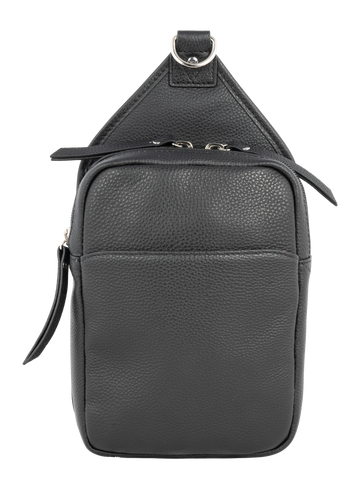 Kingport Industries GTM-106/PB Black Compact Sling Crossbody Cowhide CCW Bag