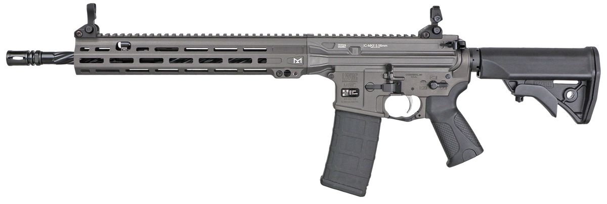 LWRC IC-MKII Individual Carbine 223 Rem/5.56 NATO 14.7" 30+1 Semi-Auto Rifle - Tungsten Gray