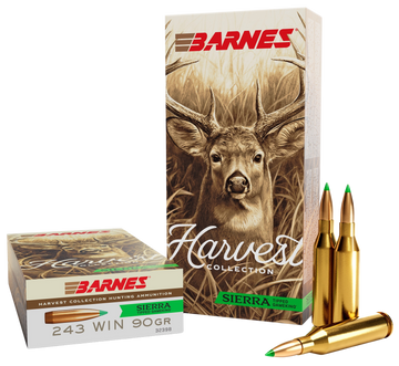 Barnes Bullets Harvest Collection 243 Win 90gr Sierra Tipped GameKing - Box or Case