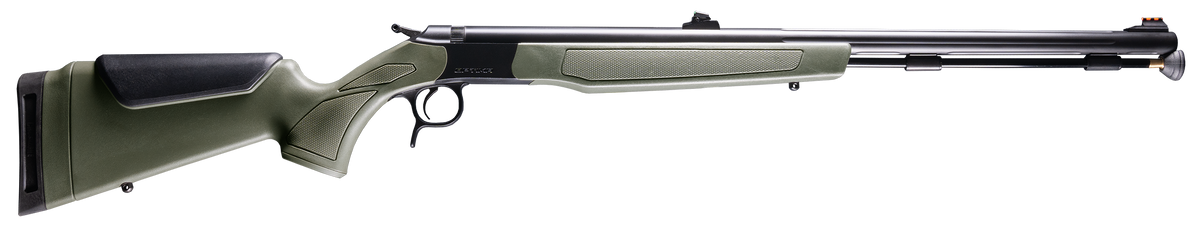 CVA Optima 50 Cal 26" Break-Open Muzzleloader - Black Nitride Fluted Barrel - OD Green Synthetic - Fiber Optic Sights