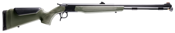 CVA Optima 50 Cal 26" Break-Open Muzzleloader - Black Nitride Fluted Barrel - OD Green Synthetic - Fiber Optic Sights