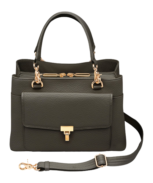 Kingport Industries GTM-32/PB Large Satchel Crossbody CCW Bag - Black Cowhide