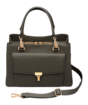 Kingport Industries GTM-32/PB Large Satchel Crossbody CCW Bag - Black Cowhide