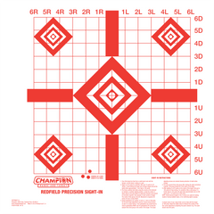 Champion Targets Redfield Sight-In Diamond Paper Pistol/Rifle Target 16" x 16" White/Red 10 Pack