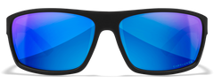 Wiley X WX Peak XL CAPTIVATE Polarized Blue Mirror Lens Matte Black Frame Safety Glasses