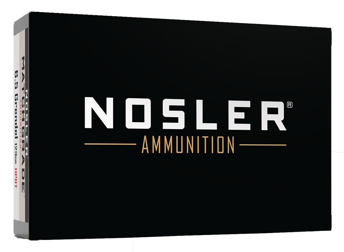 Nosler Match Grade 6.5 Grendel 123gr Custom Competition Hollow Point Boat Tail - Box or Case