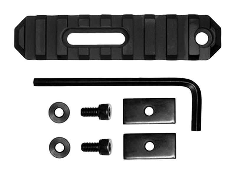 GrovTec GTSW190 3.8" 9-Slot AR Stock Picatinny Rail - Black Anodized