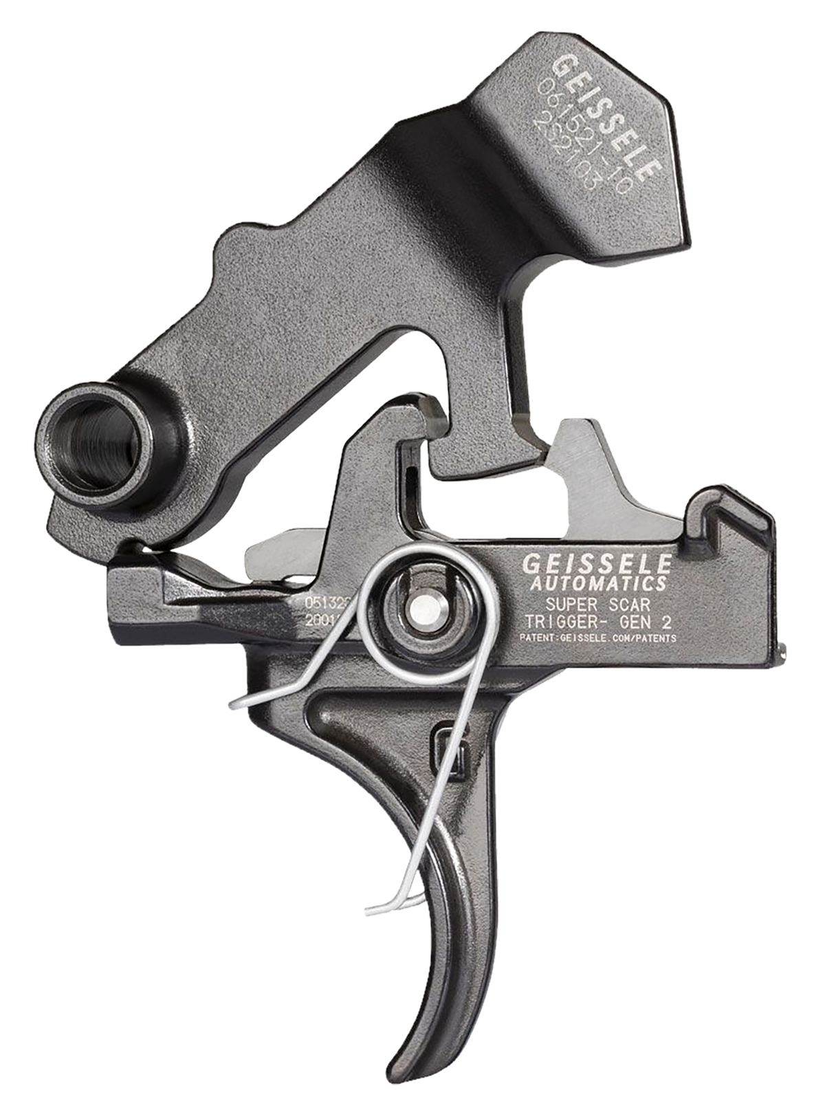 Geissele Automatics Super Scar FN SCAR Two-Stage Curved 3.20-4.60 lb Trigger - Black Oxide