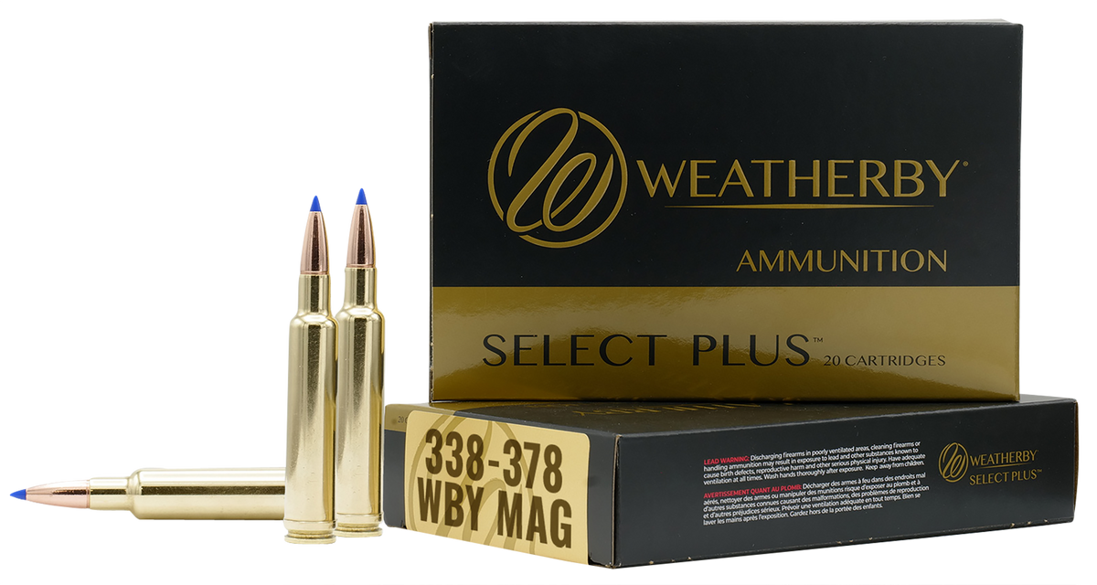 Weatherby Select Plus 338-378 Weatherby Mag 225gr Barnes Tipped TSX Lead Free - Box or Case