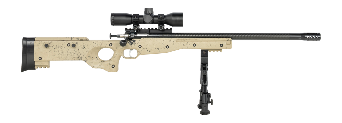 Crickett KSA2143 My First Rifle CPR 22 LR 16.13" 1-Rd Bolt Action Rifle - Tan w/Black Webbing Thumbhole