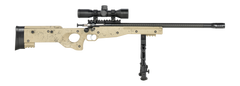 Crickett KSA2143 My First Rifle CPR 22 LR 16.13" 1-Rd Bolt Action Rifle - Tan w/Black Webbing Thumbhole