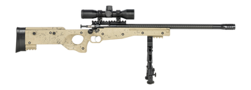 Crickett KSA2143 My First Rifle CPR 22 LR 16.13" 1-Rd Bolt Action Rifle - Tan w/Black Webbing Thumbhole