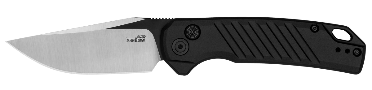 Kershaw Launch 23 3.30" Folding Trailing Point Plain Black Cerakote/Satin CPM-154 Aluminum Handle Automatic
