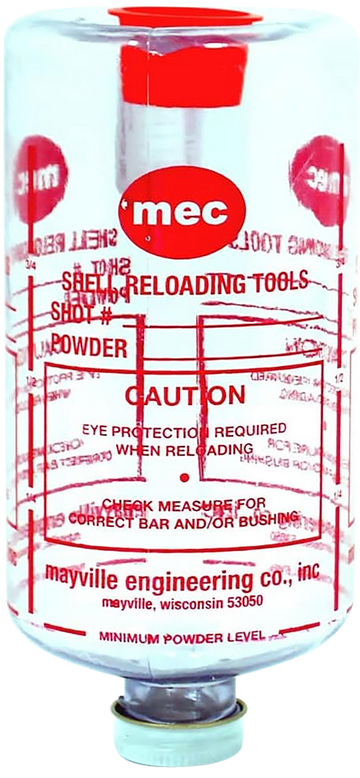 MEC 301L13X Replacement Powder/Shot Bottle Small Clear Hard Plastic