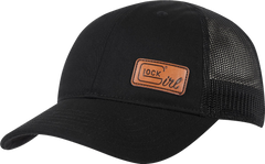 Glock Ponytail Hat - Black with Leather Glock Girl Patch