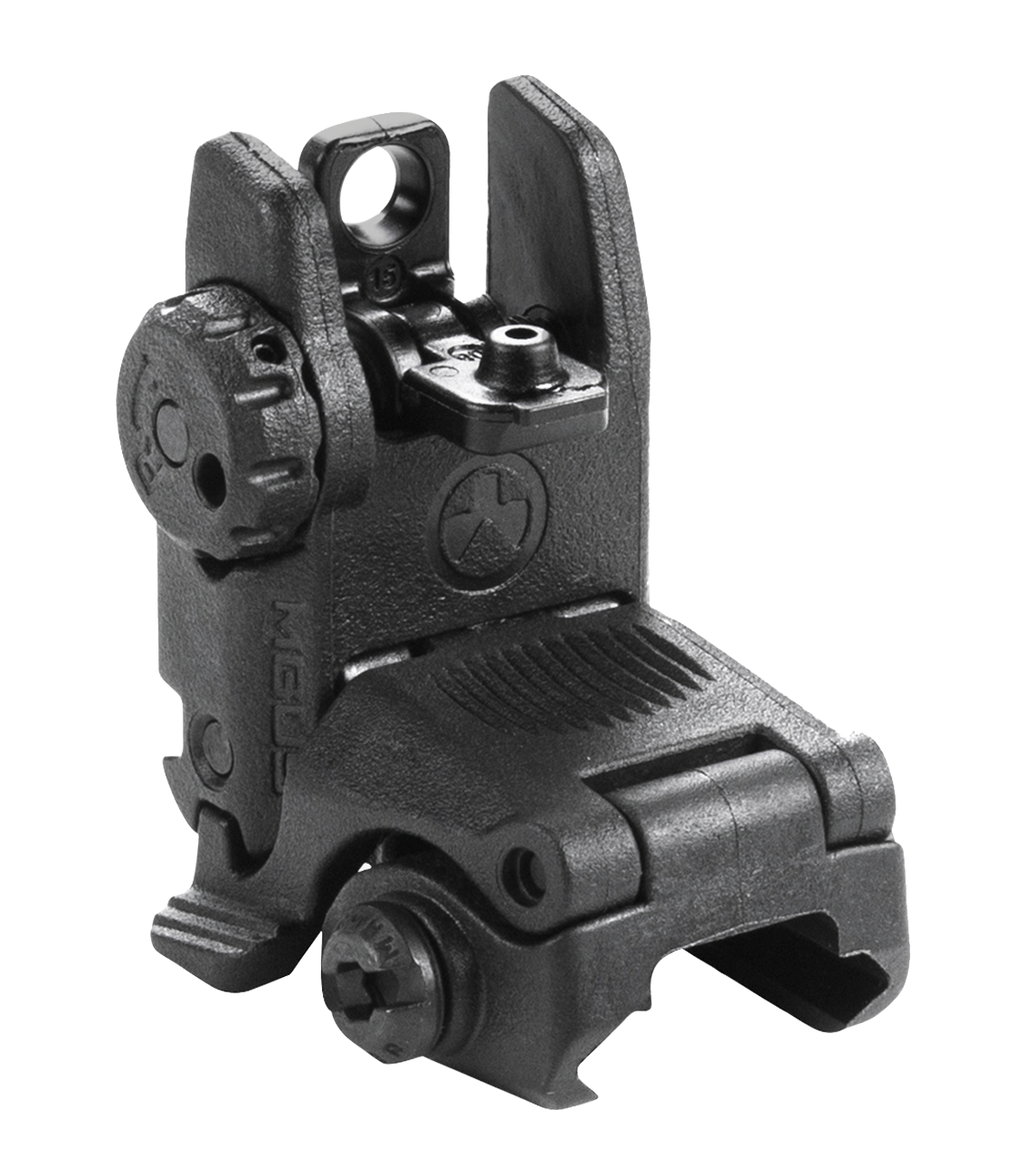 Magpul Industries MAG248-BLK MBUS Rear Sight AR-15/M16 Black Folding Polymer