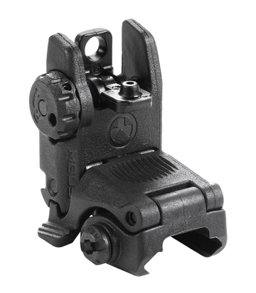 Magpul Industries MAG248-BLK MBUS Rear Sight AR-15/M16 Black Folding Polymer