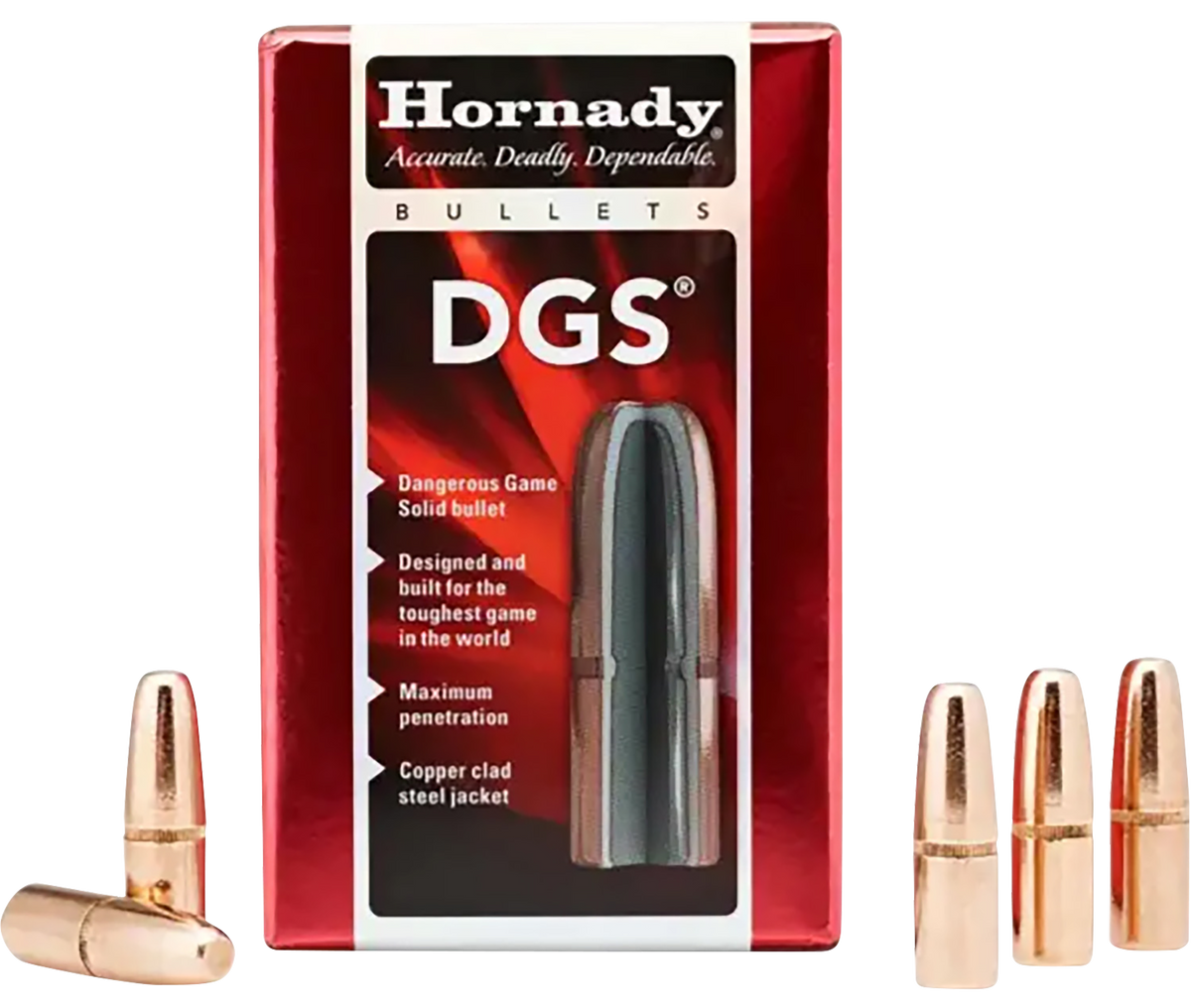 Hornady DGS 470 Cal .474 500 gr Dangerous Game Solid Reloading Bullets - 50/Box
