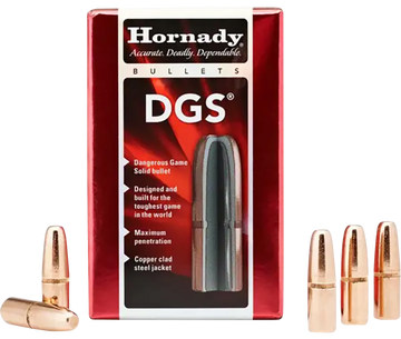 Hornady DGS 470 Cal .474 500 gr Dangerous Game Solid Reloading Bullets - 50/Box