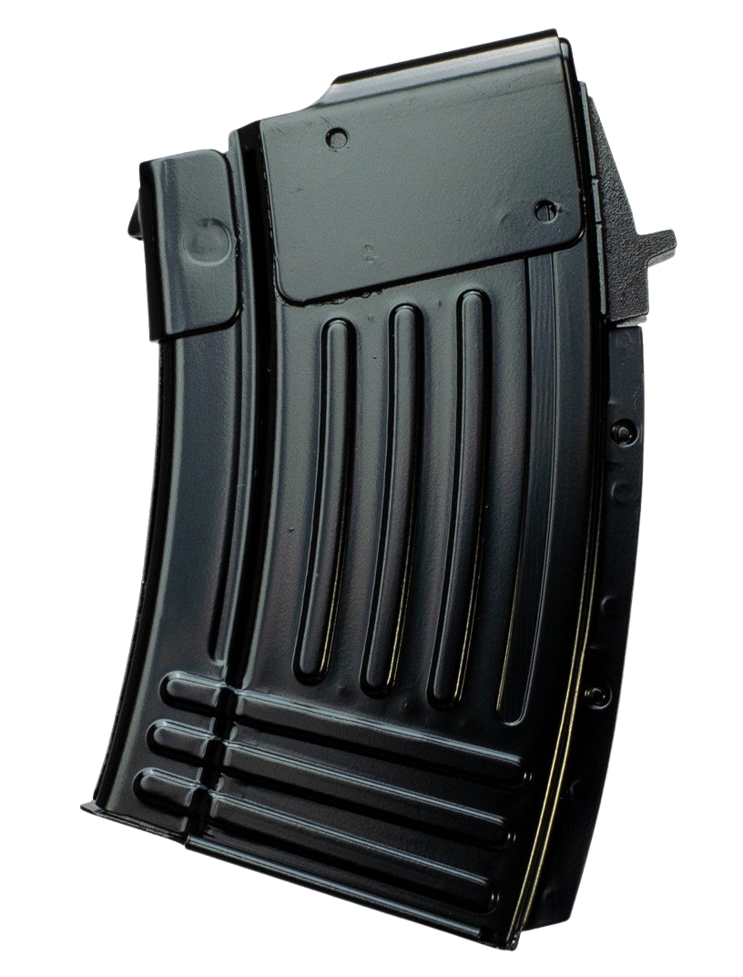 Global Ordnance AK-47 7.62x39mm 10rd Fully Ribbed Black Steel Magazine