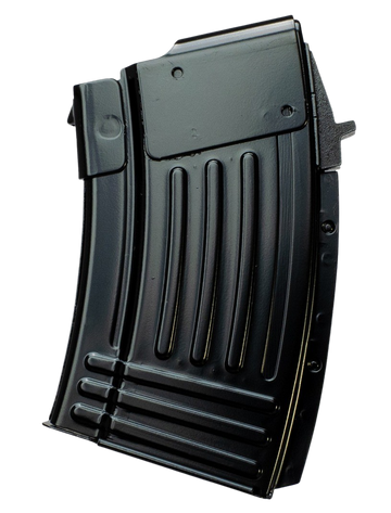 Global Ordnance AK-47 7.62x39mm 10rd Fully Ribbed Black Steel Magazine