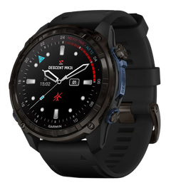 Garmin Descent Mk3i 51mm Carbon Gray DLC Titanium Dive Computer - Black Silicone Band