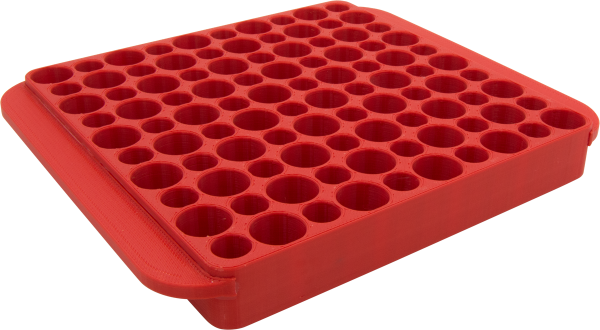 Hornady Magnum Reloading Block Multi-Caliber Plastic 50-Round Red