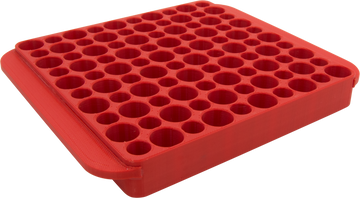 Hornady Magnum Reloading Block Multi-Caliber Plastic 50-Round Red
