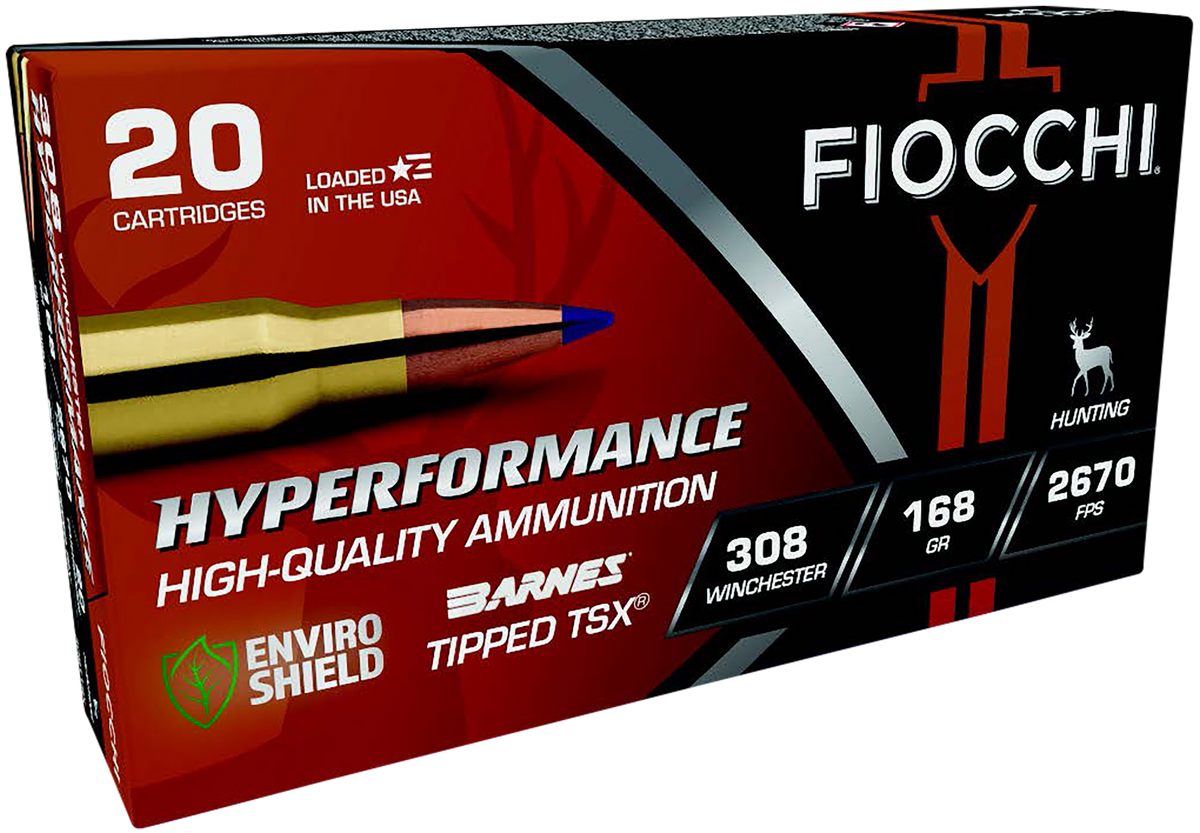 Fiocchi Hyperformance 308 Win 168gr Barnes Tipped TSX 20 Bx/10 Cs - Box or Case