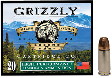 Grizzly Ammo 9mm Luger +P 115gr JHP 20-Rd - Box or Case