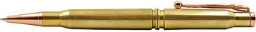 Caliber Gourmet CBG-1014 Bullet Ball Point Pen Gold Brass 5.5 in