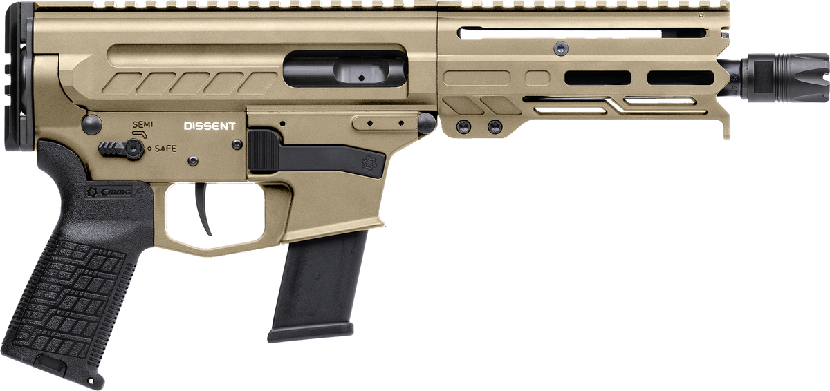 CMMG Dissent MkG 45 ACP 6.50" 13+1 Semi-Auto Pistol - Coyote Tan Cerakote