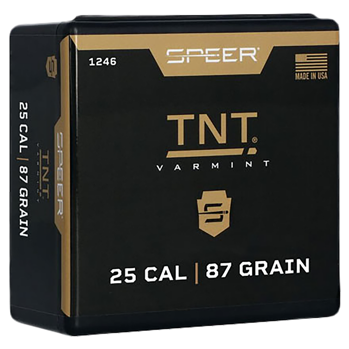 Speer Ammo 1246 TNT .25 Cal .257 87gr Jacketed Hollow Point Rifle Reloading Bullets - 100/Box