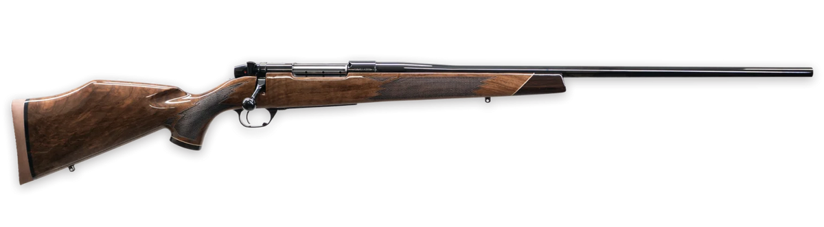 Weatherby Mark V Deluxe 25 WBY RPM 4+1 24" Bolt-Action Rifle - High Gloss Blued/Walnut